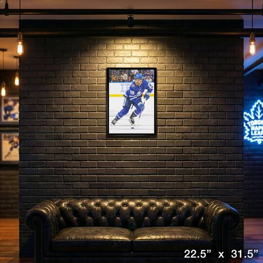 William Nylander Framed 20" x 29" Canvas Maple Leafs Action-V 22.5" x 31.5"